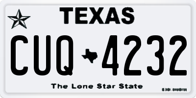 TX license plate CUQ4232