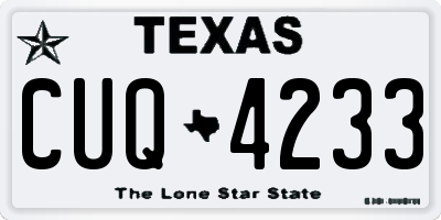 TX license plate CUQ4233