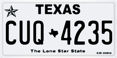 TX license plate CUQ4235