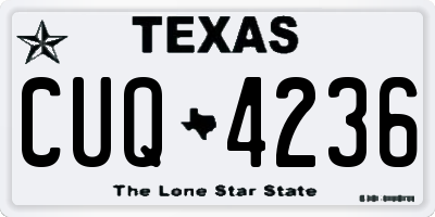 TX license plate CUQ4236