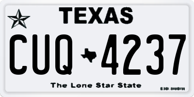 TX license plate CUQ4237