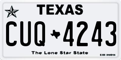 TX license plate CUQ4243