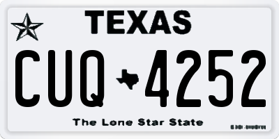 TX license plate CUQ4252