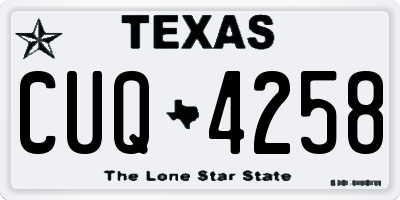 TX license plate CUQ4258