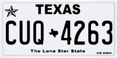 TX license plate CUQ4263