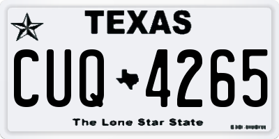 TX license plate CUQ4265