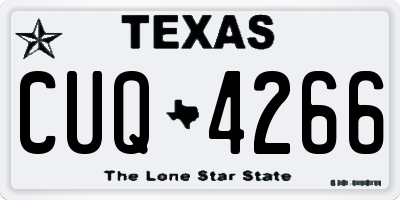 TX license plate CUQ4266