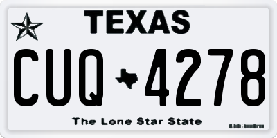 TX license plate CUQ4278