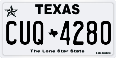 TX license plate CUQ4280