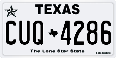 TX license plate CUQ4286