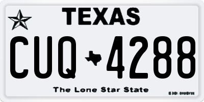 TX license plate CUQ4288