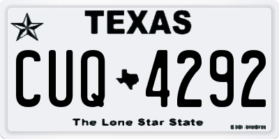 TX license plate CUQ4292