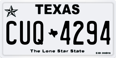 TX license plate CUQ4294