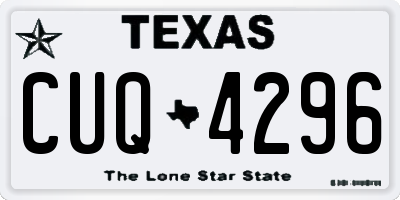 TX license plate CUQ4296