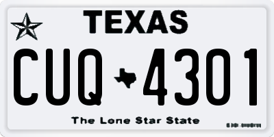TX license plate CUQ4301