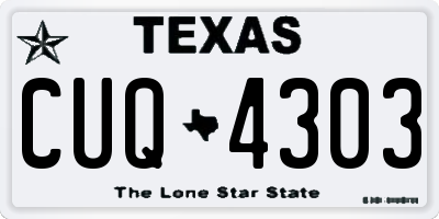 TX license plate CUQ4303