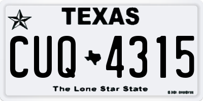 TX license plate CUQ4315
