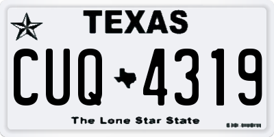 TX license plate CUQ4319