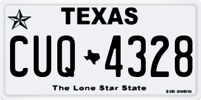TX license plate CUQ4328