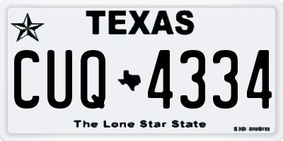 TX license plate CUQ4334