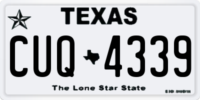 TX license plate CUQ4339