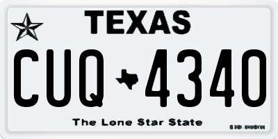 TX license plate CUQ4340