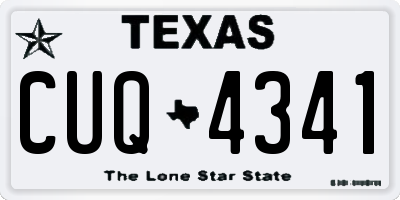 TX license plate CUQ4341