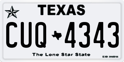 TX license plate CUQ4343
