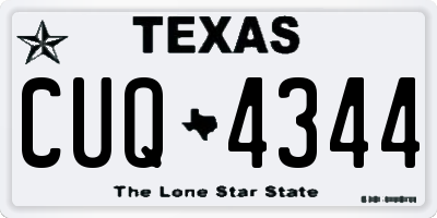 TX license plate CUQ4344