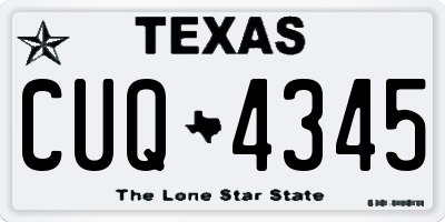 TX license plate CUQ4345