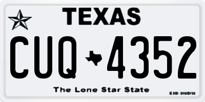 TX license plate CUQ4352