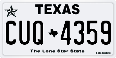 TX license plate CUQ4359
