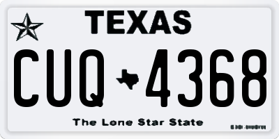TX license plate CUQ4368