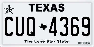 TX license plate CUQ4369