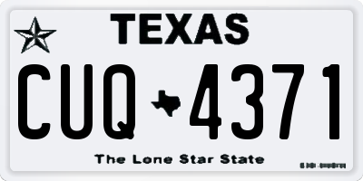 TX license plate CUQ4371