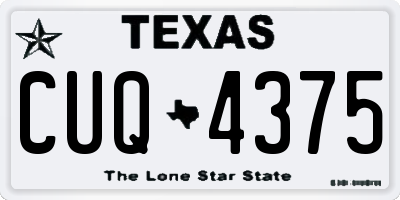 TX license plate CUQ4375