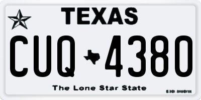 TX license plate CUQ4380