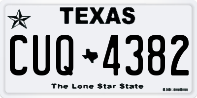 TX license plate CUQ4382