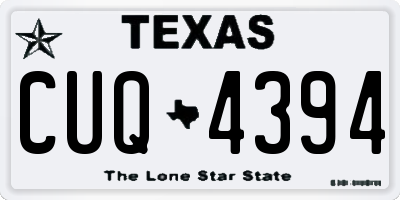 TX license plate CUQ4394
