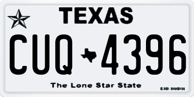 TX license plate CUQ4396
