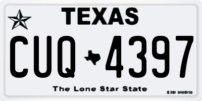 TX license plate CUQ4397