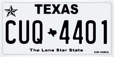 TX license plate CUQ4401