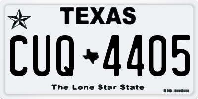 TX license plate CUQ4405