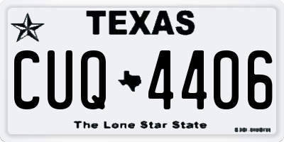 TX license plate CUQ4406
