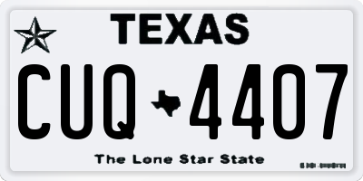 TX license plate CUQ4407