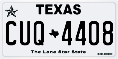 TX license plate CUQ4408