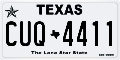 TX license plate CUQ4411
