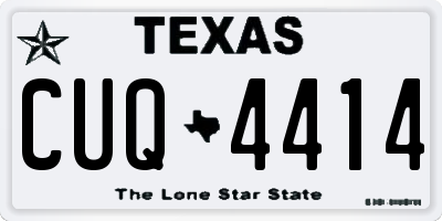 TX license plate CUQ4414