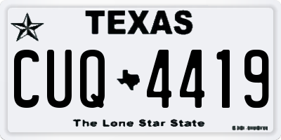 TX license plate CUQ4419