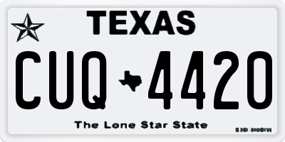 TX license plate CUQ4420